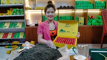 Đóng gói cận cảnh trà nõn tôm đặc biệt 500k thơm ngon 31/7