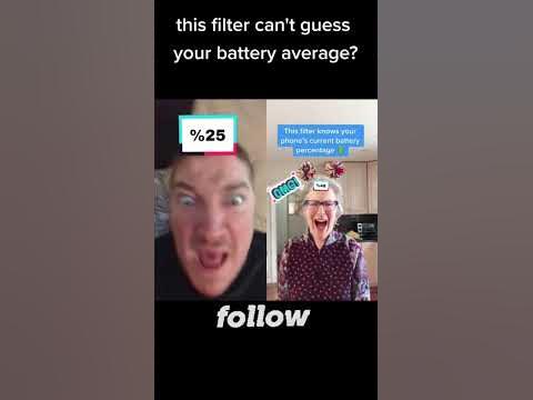 this filter guesses your battery percentage! #tiktokchallenge #viral