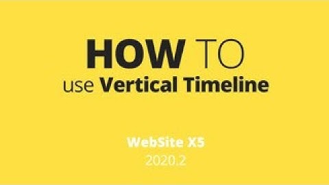 How to use the "VERTICAL TIMELINE" object in WebSite X5.