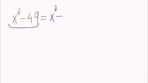 Factorization - Difference of two squares