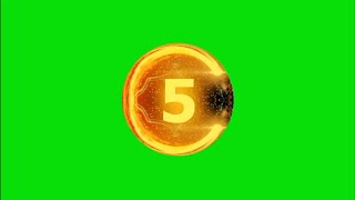 5 Second Timer Countdown with Sound in Green Screen for Educational Video | No Copyright|