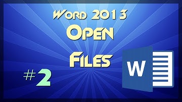 TUTORIAL: How to Use the Open Files Tab in Microsoft Word 2013