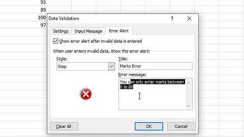 Data Validation and Subtotal in MS EXCEL 2010