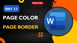 Day 17 of MS Word Tutorial. Page color and page border