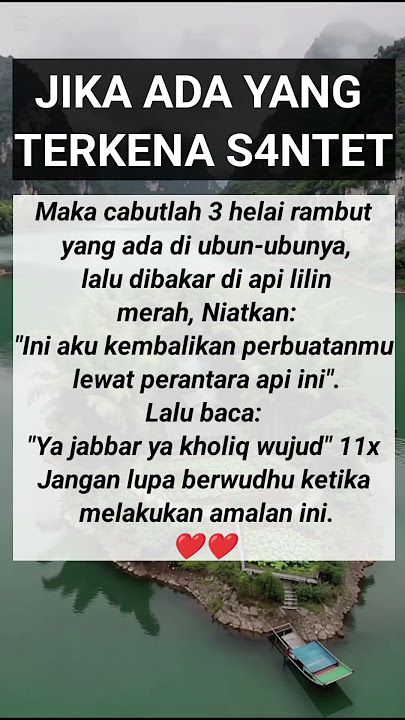 JIKA ADA YANG TERKENA S4NTET