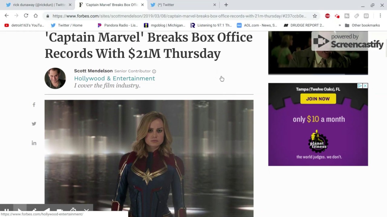 'Captain Marvel' Breaks Box Office Records With $21M Thursday