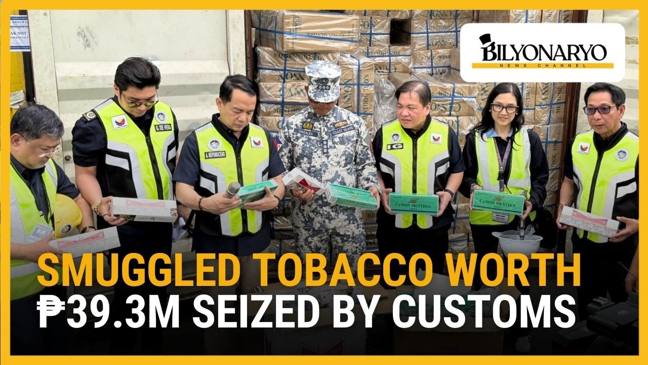 Customs seized ₱39.3M worth of smuggled cigarettes, tobacco