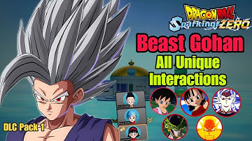 Beast Gohan All Unique Interactions/Dialogue (Intros, Win Quotes & MORE) | Dragon Ball Sparking Zero