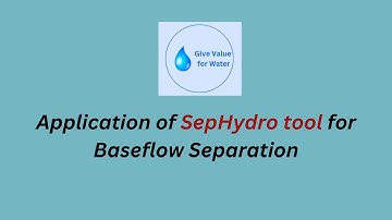 SepHydro tool for Base flow separation (method 2)