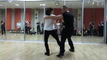 Demo zouk after beginners workshop Erik & Olena 13 dec 2014