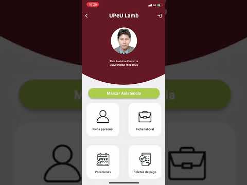 APP UPeU Lamb, funcionalidad de marcación de asistencia del personal