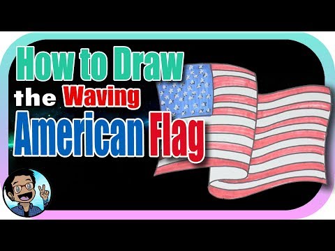 🎨 How to Draw a Waving American Flag