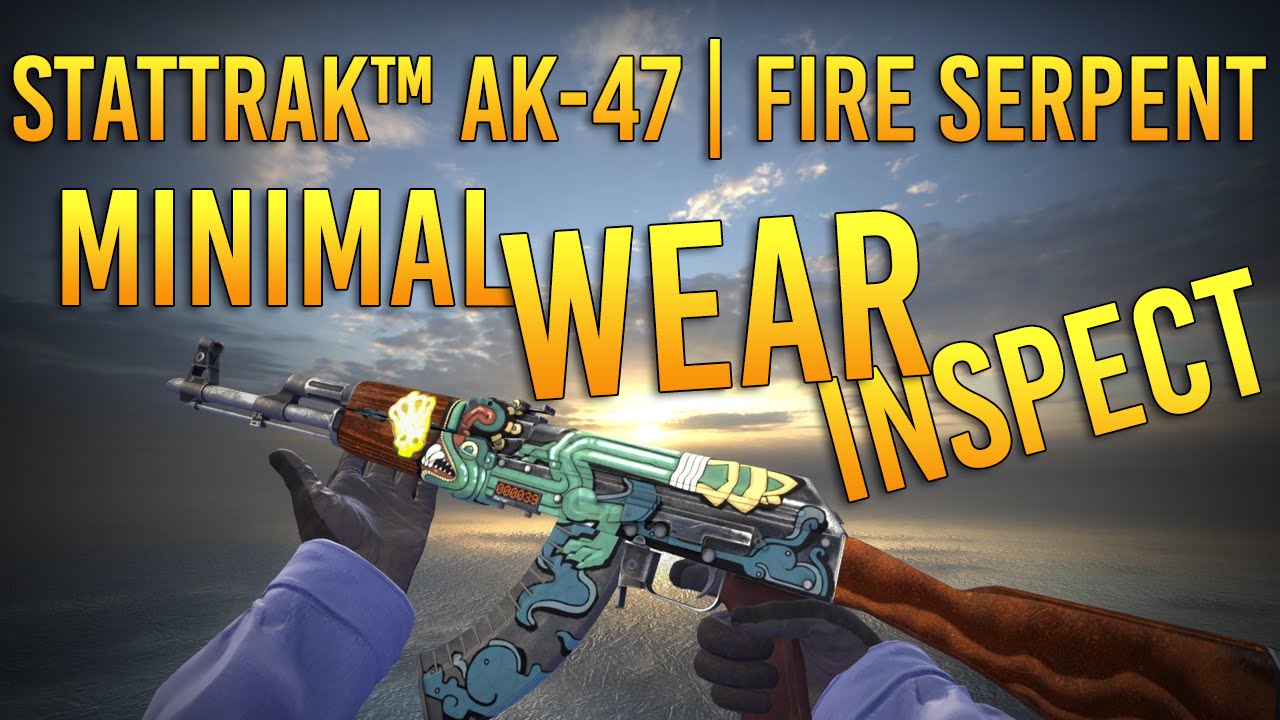 CS:GO - StatTrak™ AK-47 | Fire Serpent Minimal Wear Inspect - YouTube