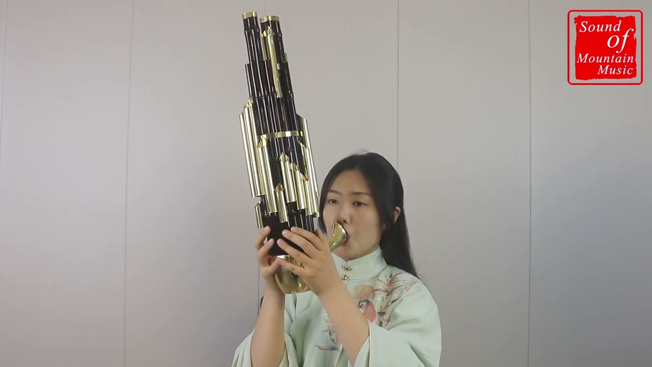Concert Grade Chinese Ancient Instrument Golden Sheng 21 Pipes & Extra Keyboards With Case 笙