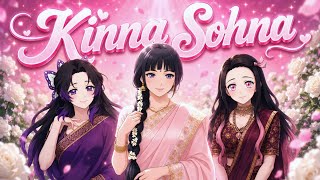 Kinna Sohna Song 💖 | Anime Girl Indian Saree Edit | Aesthetic AMV screenshot 3