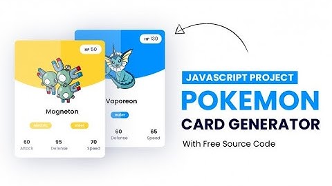 How To Create Pokemon Card Generator Using HTML , CSS & JavaScript (Day 21)