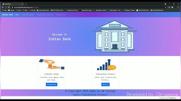 Basic Banking System | The Sparks Foundation | #GRIPMAY21​ | Web Development Intern | OM SARANGI