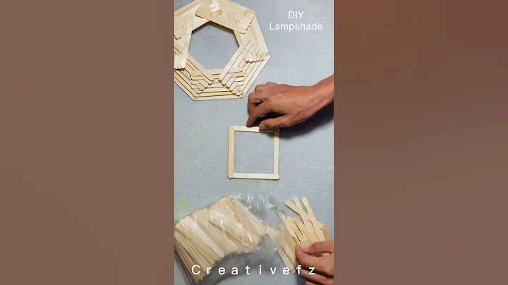 DIY Lamp - How To Make Lamp Using Popsical Sticks #diy #craft #art #homemade #howtomake