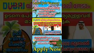 gulf job vacancy Malayalam 2023 Dubai Job Vacancy 2023 #shorts #shortsfeed #dubaijobs2023