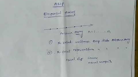 ADVANCED COMMUNICATION SYSTEMS / BINOMIAL ARRAY
