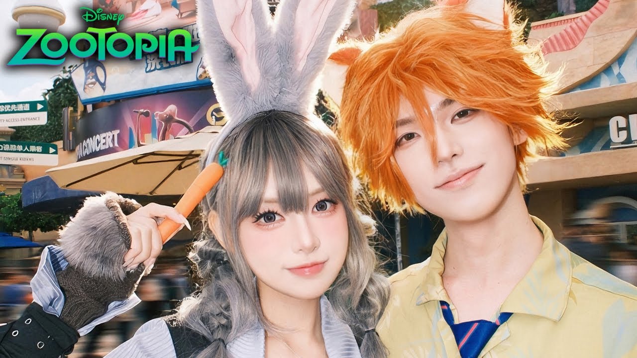 닉&주디 코디하고 현실 주토피아 가봤어요💗 (상하이 디즈니랜드, 중국 스냅촬영 체험)