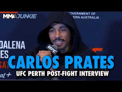 Carlos Prates reacts to JDM masterpiece, has answer for Islam Makhachev's takedowns | UFC Perth