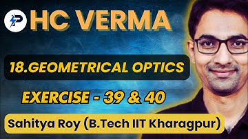 Geometrical Optics II Lecture 04/11 II Chapter 18 II HC Verma Series II Sahitya Roy - B Tech-IIT KGP