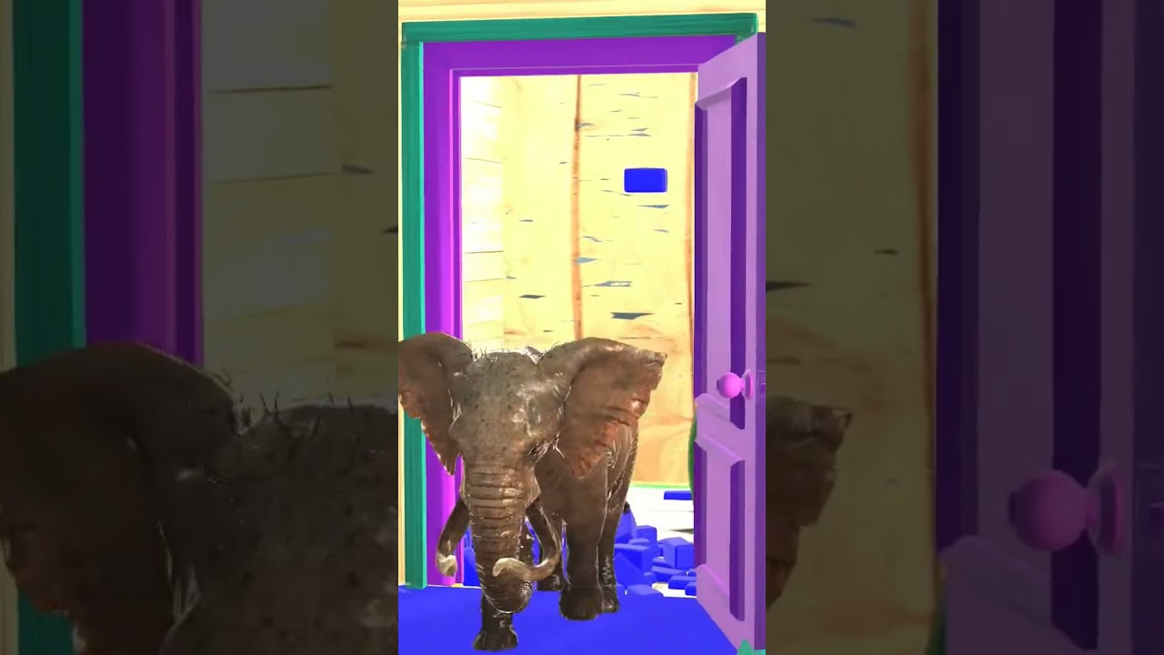 elephant paint animals at the fountain crossing with challenge animals games