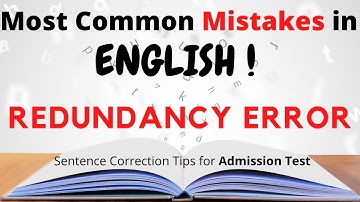 Common English Mistakes | Redundancy Error in English | Sentence Correction Tips for Admission Test