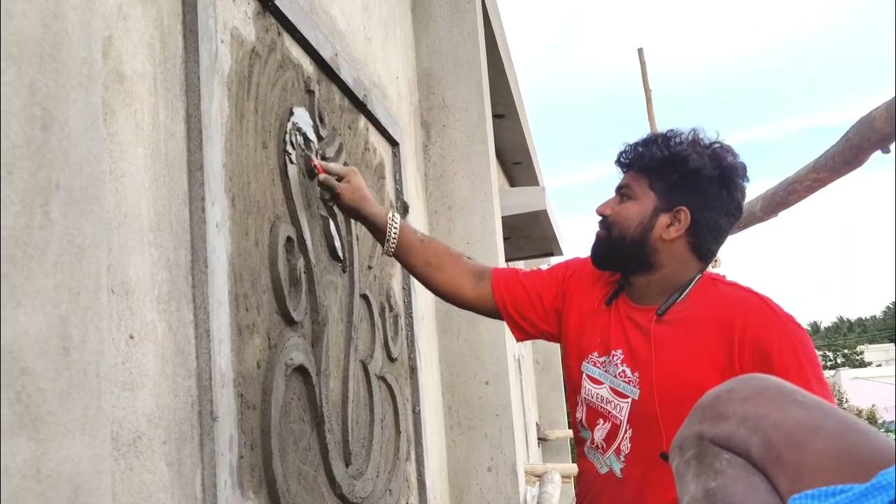 How to make vinayagar wall 3d cement art work/Tamil sripi YouTube