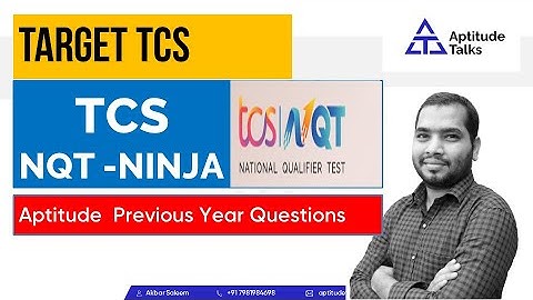 1.TCS Ninja TCS-NQT Preparation  Questions | Previous Year Numerical Ability Questions (2022 Batch)