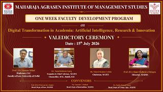 FACULTY DEVELOPMENT PROGRAMME, VALEDICTORY CEREMONY