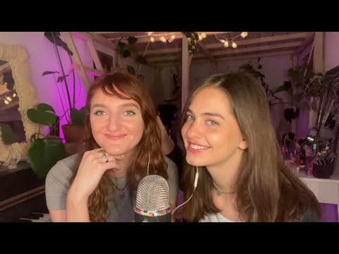 ASMR friends give each other tingles part 3🤍 @lovegoodasmrx3