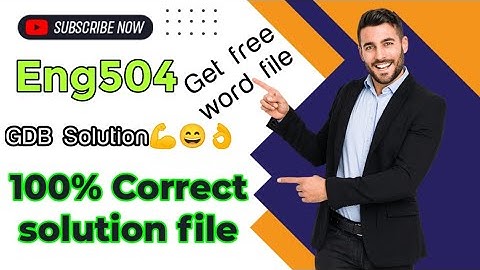 Eng504 gdb solution 2022 || #Eng504gdbSolution2022 @QuizVu