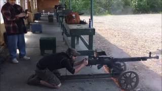 Firing a full auto DShK