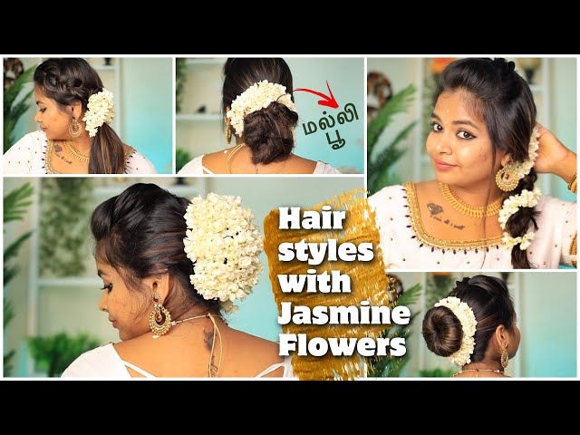 Artificial Jasmine Garland,Jasmine Gajra,Mullapoove mala with Real Jasmine  Fragrance, As Used for Hair Accessory for Women and Girls,Length - 90 cm,  Cream Color : Amazon.in: Beauty