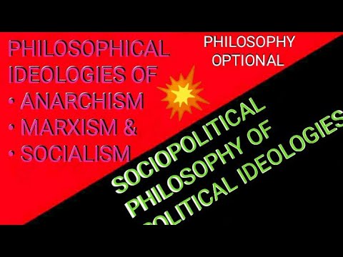ANARCHISM, MARXISM & SOCIALISM PHILOSOPHY, ITS TYPES & IDEOLOGIES | SOCIAL AND POLITICAL PHILOSOPHY