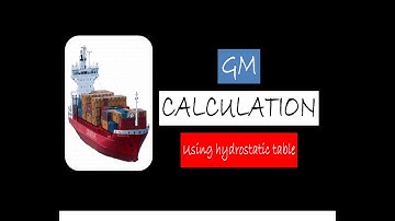 GM calculation - Stability and trim Part 5