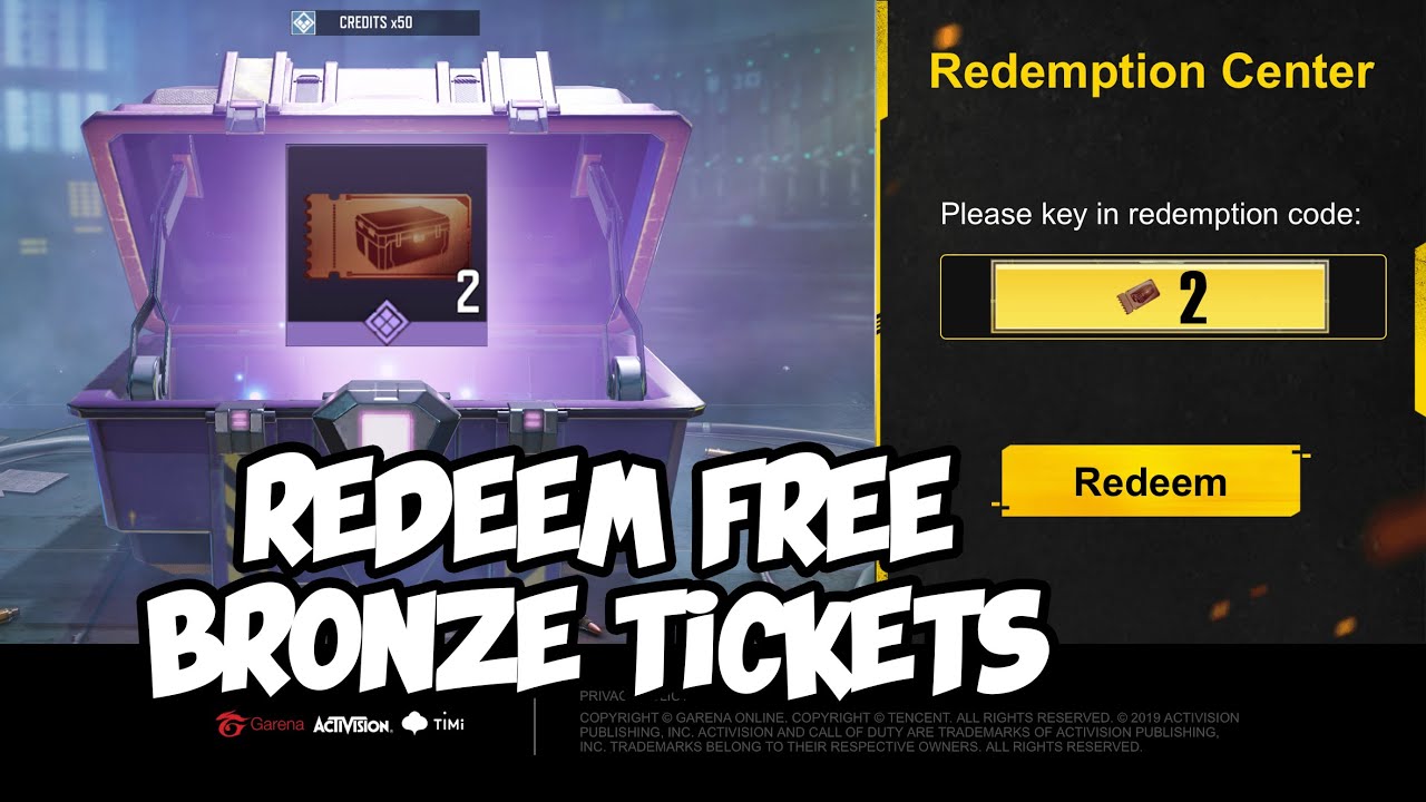 Code Fee Ticket NEW REDEMPTION CODE | FREE 2 BRONZE TICKETS - YouTube