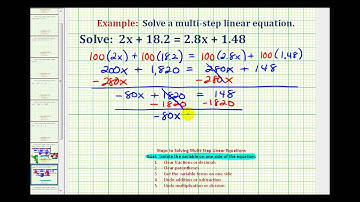 Ex:  Solve a Linear Equation With Decimals and Variables on Both Sides