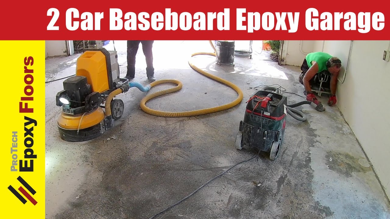 2 Car Baseboard Epoxy Garage - YouTube