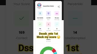 Dsssb mts 2026 1st mock, my score??#governmentexams #dsssb #ssc # railway #motivation #mock #ytshort