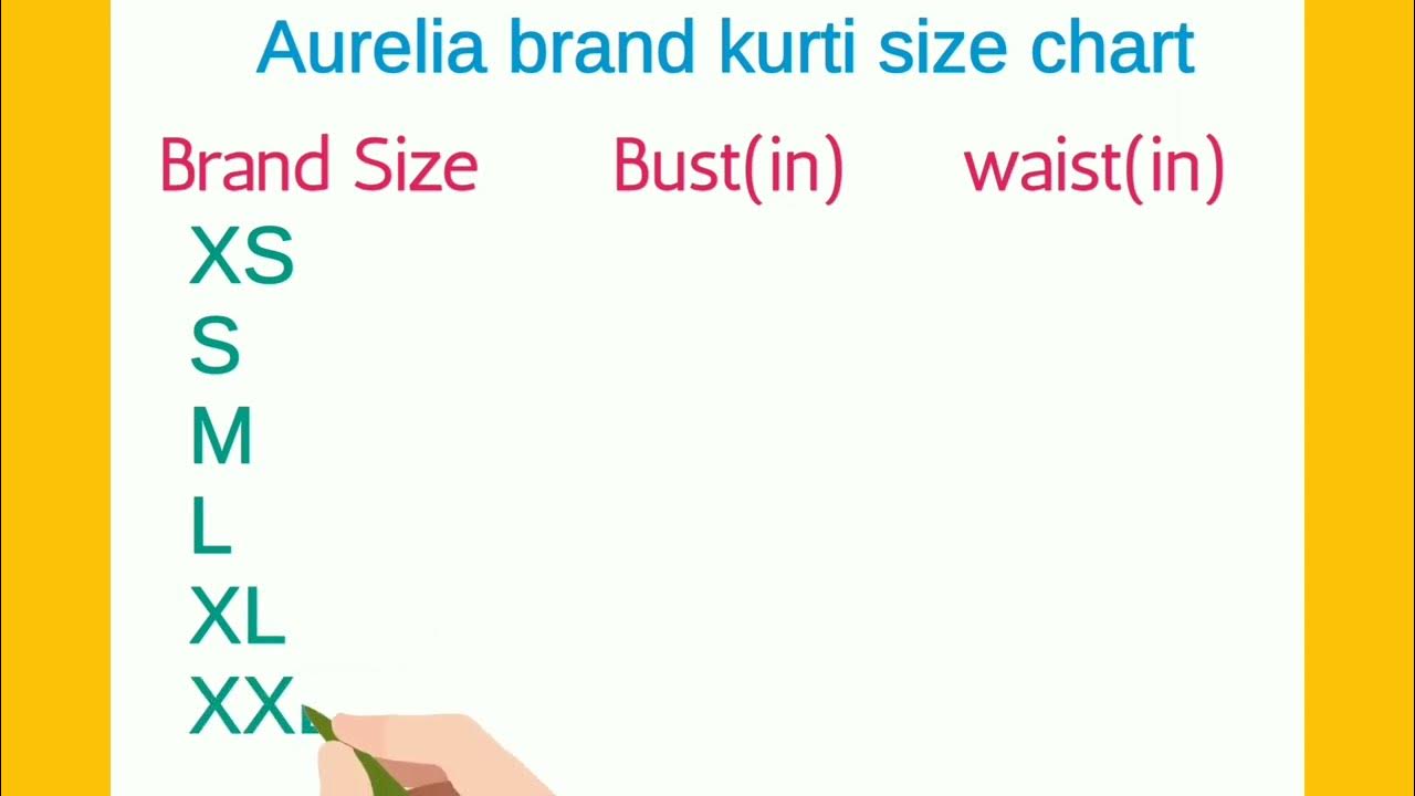 Aurelia brand kurti size chart  Aurelia kurti size guide #Aurelia #kurti  #gown 