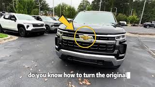 Two steps to change your classic Chevy yellow bowtie to black! #shorts #autodetailing #truck