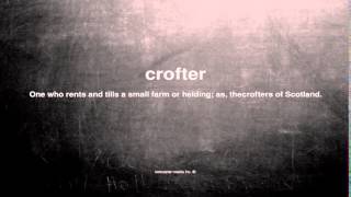 What does crofter mean