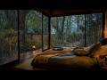 Gentle Rain Sounds in Calm Bedroom | Rainy Forest Night 🌿