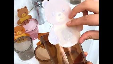 CỐC GẤU ĐỂ ĐỒ ĐÁNH RĂNG DÁN TƯỜNG