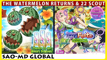 Watermelon Returns & Summer Night Festa 450 Diamonds Scout (SAO Memory Defrag)