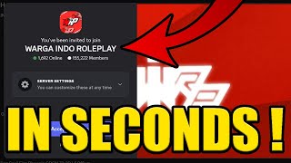 HOW to JOIN WARGA INDO ROLEPLAY DISCORD SERVER ✅PC & MOBILE✅ screenshot 3