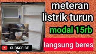 Cara mudah perbaiki kulkas koslet meteran listrik jeglek/turun (kulkas satu pintu sanyo)